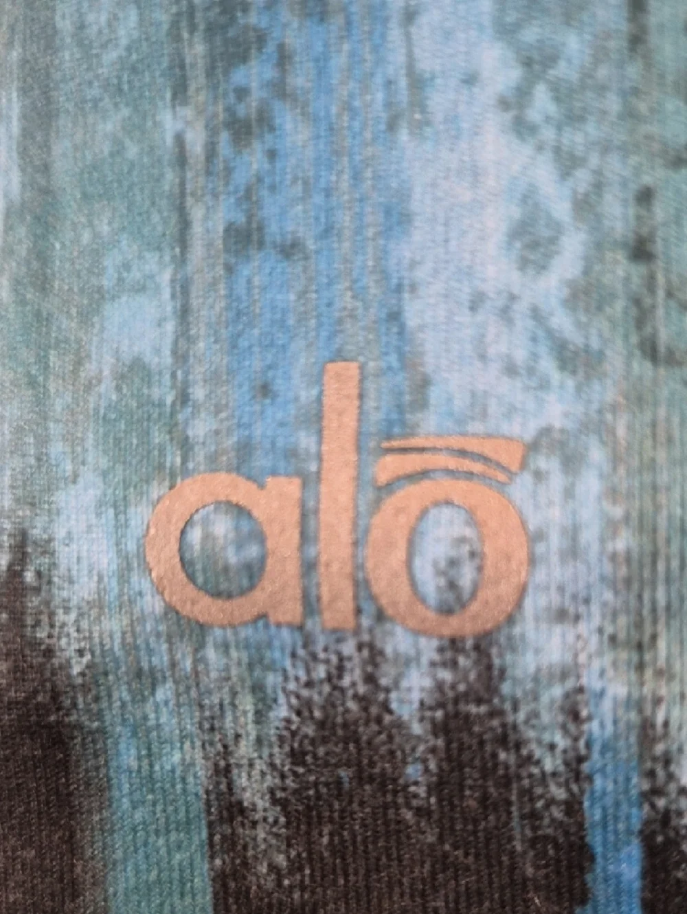 ALO Yoga Blue & Black Abstract Print Leggings